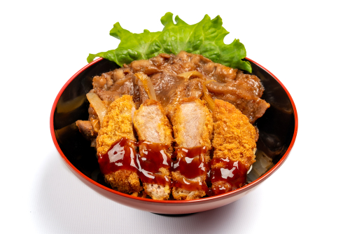 牛カルビ＆豚ヒレカツ丼
