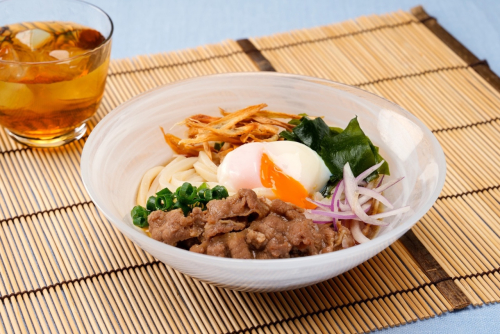 半熟たまごとろ~り牛肉しぐれうどん